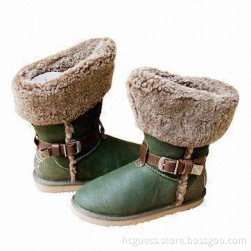 TSAR Vintage Middle Shaft Sheepskin Snow Boots